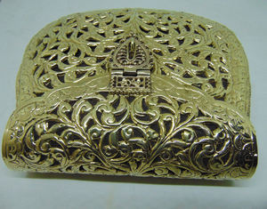 Hand Carving Vintage Indian Women Metal <b>Clutch</b> Bag - Product Image 2