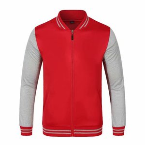 Chaqueta de bombardero de lana estilo universitario con cremallera para hombre personalizada más vendida, ropa de calle de invierno con letras Collage y diseño impreso - Product Image 1