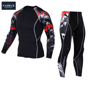 Conjunto Deportivo de Alta Calidad en Poliéster/Algodón sin Costuras para Hombre, Camiseta Ajustada y Pantalones Ajustados para Gimnasio y Running - Product Image 2