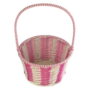 handmade plastic wicker bottle accessories perfume storage basket fruit plastic basket easter baskets