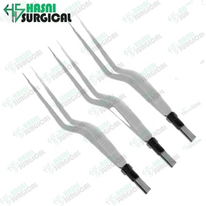 Pinzas bipolares de titanio A + Qua;lity, mango redondo de bayoneta, puntas doradas, gran oferta, aprobado por CE ISO, la parte superior de nuestros más vendidos - Product Image 1