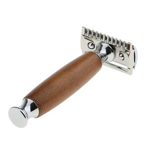 Afeitadora de madera marrón de alta calidad, punta de seguridad, profesional, doble filo, 2022 - Product Image 3
