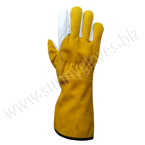 Guantes de soldadura TIG de cuero de vaca de primera calidad, resistentes, hechos a medida, muy vendidos. - Product Image 6