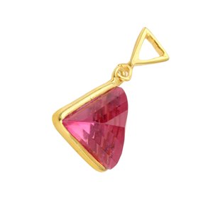 Tourmaline rose Quartz plaqué or élégant personnalisé pierres précieuses en gros en argent Sterling 925 pendentif femmes fabrication de bijoux - Product Image 5