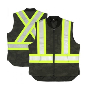 Gilet de sécurité hi vis, pour travail, Patch très Visible avec poche de protection à rayures réfléchissantes - Product Image 1