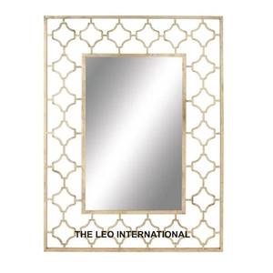 Miroir mural de style moderne fait à la main, acier de haute qualité, verre, finition dorée, luxe, élégant, décorations pour la maison et les restaurants - Product Image 6