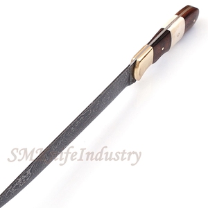Cuchillo de pesca de Damasco forjado a mano, personalizado, con Funda de cuero, smk1649 - Product Image 3