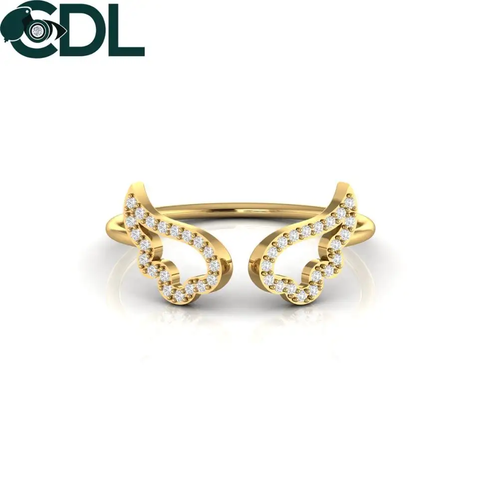 Angel Wings Verstelbare Diamond Ring In 18kt Solid Gold Voor Vrouwen In Laag Tarief Fijne Sieraden Verjaardagscadeau Anniversary