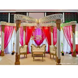 Beste Mandap En Ontwerp Voor Bruiloft Meest Elegante Mandap Voor Wedding Event Adembenemende Vlinder Bruiloft Mandap