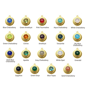 Sky Blue Chalcedony จี้อัญมณีทรงกลม,จี้สำหรับทำเครื่องประดับ - Product Image 6