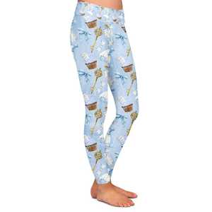 Pink or Blue Sleeping Beauty Inspired - Leggings in Capri or Full Length - Product Image 1
