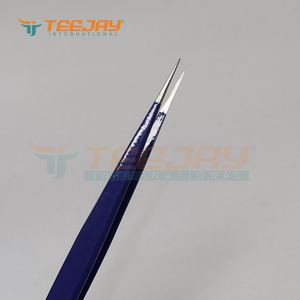 1 pièce pince à épiler à sourcils lisse 14 cm, outil professionnel d'applicateur de poudre, couleur bleu foncé, outils de beauté - Product Image 6