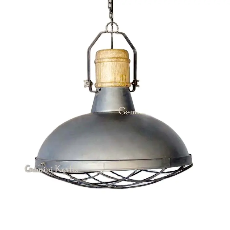 Декоративная круглая Подвесная лампа ручной работы, железная и деревянная рамка В индустриальном стиле для ресторана, дома, гостиной