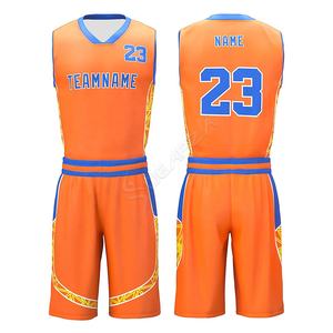 Cómodos uniformes de baloncesto de secado rápido recién llegados 2024, uniformes de baloncesto reversibles sublimados de diseño personalizado - Product Image 3