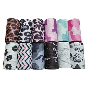 2025, venta al por mayor, juegos de bandas de resistencia de bucle impresas personalizadas de fábrica, tela de poliéster duradera con logotipo personalizado para ejercicio en casa, deporte - Product Image 1