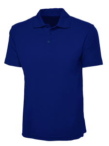 เสื้อโปโลลำลองแขนสั้นสำหรับผู้ชายไซส์ XL 100% คอตตอนสีฟ้าระบายอากาศได้ถักลายโลโก้ตามสั่ง - Product Image 3