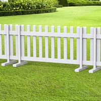 Valla de vinilo de PVC para jardín, valla temporal de plástico para exteriores, fácil de montar, barata, blanca, venta al por mayor