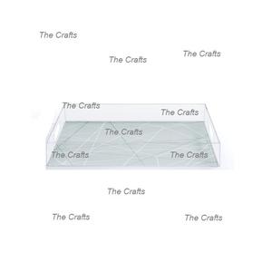 Plateau de service en acrylique de forme rectangulaire pour accessoires de table Plateau de service de qualité supérieure à bas prix - Product Image 1