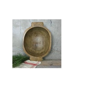 Bol à pâte en bois Forme ronde et poignée Bols à pâte décoratifs Décoration de table - Product Image 5