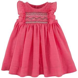 Niños pequeños nuevos vestidos de primavera ahumados para niñas con diseño de flores suave cómodo elegante duradero de moda ligero transpirable - Product Image 2