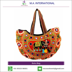 Hot Selling Cotton Handmade Indian <b>Boho</b> Style Tote <b>Bag</b> - Product Image 2
