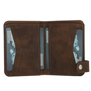 Porte-cartes OSCAR en cuir véritable fait main, avec clip en métal aluminium, logo personnalisable, protection RFID - Product Image 2