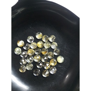 หินควอตซ์พลอยเทียมสีทองธรรมชาติเกรดสูงพลอยตัดแบบหลวม8X8มม. สำหรับตัดแบบไขว้ - Product Image 6