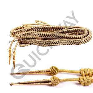 อุปกรณ์และอุปกรณ์เสริม Aiguillette แบบพิธีการ Aiguillette ลวดแท่งสีทองแบบกําหนดเองพร้อมเคล็ดลับโลหะทอง - Product Image 1