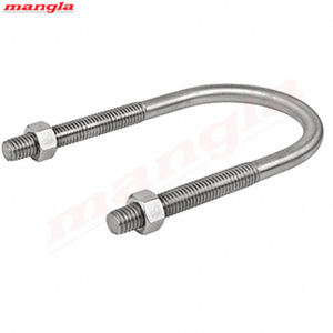 Boulons en U en acier doux galvanisé à chaud et non galvanisé, robustes, M8 1/2 po avec écrous, norme ISO, marque MANGLA, vente chaude - Product Image 4