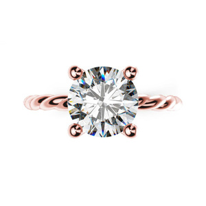 0.50Ct Real Round Solitaire Diamond <b>Ring</b> | Rose <b>Gold</b> Prong <b>Set</b> Engagement Anniversary Gift For Women Elegant Fine Jewelry Gift - Product Image 2