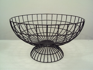 Wire Bowl Matte Black <b>Mesh</b> Metal <b>Basket</b> for Home Storage Organizer - Product Image 2