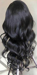 HAMDAAN IMPEX indien Remy cheveux perruque avant dentelle doux lâche profonde et droite vague Styles Super vague de l'Inde - Product Image 4