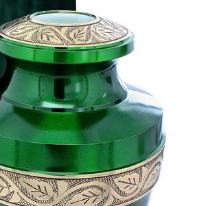 Green Adult Metal <b>Urn</b> <b>Cat</b> Ashes Hand Engraved American Style Colorful Iron Finish Unique Home Decor Funeral Supplies Cremation - Product Image 4