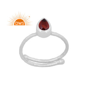 925 Fine Sterling <b>Silver</b> Natural <b>Garnet</b> Gemstone Stackable <b>Ring</b> Jewelry For Women Gift For Her - Product Image 1