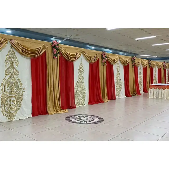 Fondos bordados para escenario, telón de fondo para decoración de escenario, hermoso Sangeet