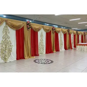 Wedding Heavy Embroidered Backdrops Decoration Embroidered Backdrops for Mehndi Stage Beautiful Sangeet Stage Backdrop Decor