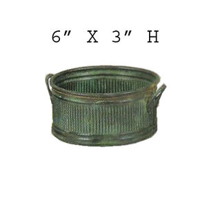 Jardinière pour la maison Ronde Antique Forme Ronde Décoration Jardinière en métal Fer Jardinière en métal de haute qualité - Product Image 1