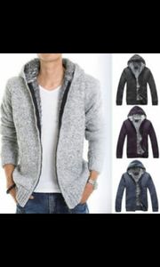 Solid Winter 100% Polyester Zipper-<b>Up</b> ODM Hoodie - Product Image 2