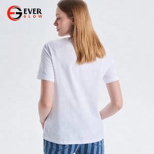 Camiseta de Algodón Orgánico para Mujer, Cuello Redondo, Suave, para Hombre, con Logotipo Personalizado - Product Image 3