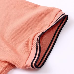 Men's Short Sleeve Shirt Breathable Yarn Dyed ODM Solid Color Knitted Casual Regular Fit Button Design Spandex/Cotton 220g - Product Image 4