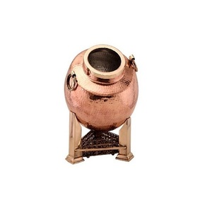 Chauffe-plats en cuivre et laiton avec chauffe-plats de forme ronde de la plus haute qualité pour l'utilisation de mariage - Product Image 4