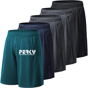 Pantalones cortos deportivos de verano con logotipo personalizado unisex, pantalones cortos de secado rápido, cintura elástica gruesa, equipo de entrenamiento físico para correr, uso alto para adultos, para gimnasio - Product Image 4
