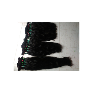 Cheveux vierges indiens Remy de haute qualité, extensions brutes en vrac avec double trame cousue à la machine - Product Image 1