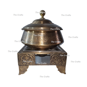 Plato de frotamiento para servir de Color plateado de aluminio, tamaño y forma personalizados, calentador de alimentos, plato de frotamiento para uso en bodas - Product Image 6