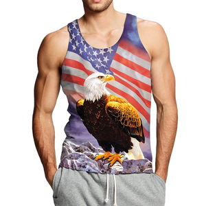 Vêtements sublimés Débardeur sans manches en coton de musculation avec logo Débardeur homme Débardeur homme Sublimation - Product Image 3