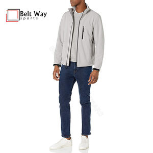 Chaqueta de invierno de concha blanda para exteriores para hombre, resistente al viento, impermeable, transpirable, con cierre de cremallera, estilo informal, servicio OEM disponible - Product Image 4