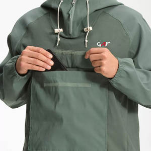 GAF Factory Supply Chaqueta cortavientos de invierno para hombre Custom XL Poliéster Nylon Impermeable Color Block Cremallera Directamente disponible - Product Image 4