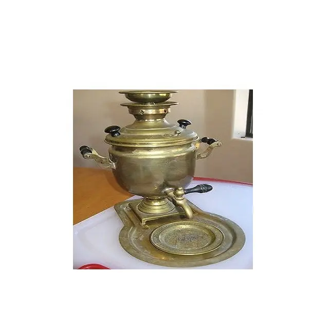 Turkse Messing Samovar Koffie Urn Thee Urn Voor Gebruikte Voedsel Warmer Set Keuken Machines Chafing Schaal Catering Apparatuur Indian