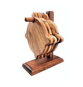 Meilleures ventes : Ensemble de 4 dessous-de-verre en bois d'acacia, dessous-de-verre créatifs pour boissons, support, dernier design, artisanat, tapis, coussinets, 10x10 cm carré - Product Image 4