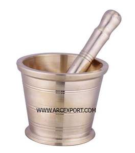 Mortero y Maja pulidos brillantes de Metal de acero inoxidable de calidad elegante para mortero y mortero de cocina de plata más vendidos - Product Image 3